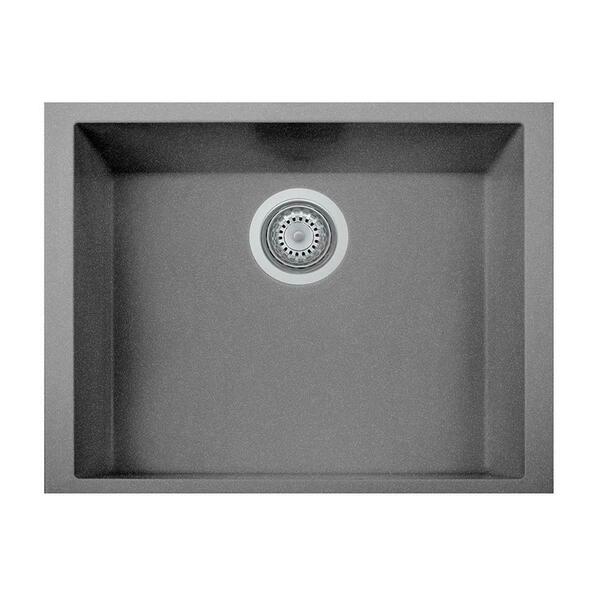 Latoscana 20 In. One Drop-In Granite Composite 1-Hole Single Bowl Kitchen Sink, Titanium ON6010-42UG